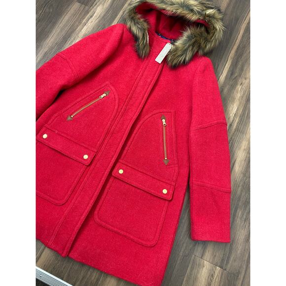 NEW W/TAGS J. Crew Chateau Nello Gori Italian Stadium Cloth wool parka jacket 8T - Picture 2 of 6